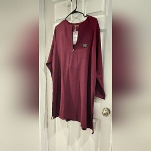 Deep Burgundy Long Sleeve Top With Matching Pants